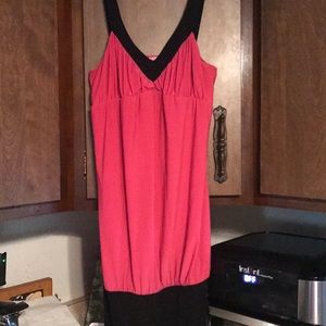 Hot pink, tight cocktail dress